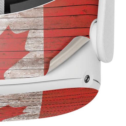 Canadian Flag Dark Wood Oculus Quest 2 Skin